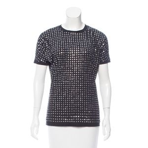 DVF Enid Sequin Tee in Black